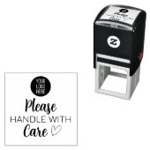 Custom Business Stamp – Please Handle With Care Zelfinktende Stempel (In situ)