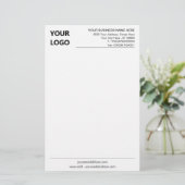 Custom Business Stationery Paper Uw eigen ontwerp Briefpapier (Staand voorkant)