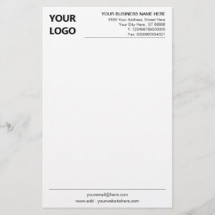 Custom Business Stationery Paper Uw eigen ontwerp Briefpapier
