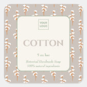 Custom Business Sticker for Cotton Handmade Soap (Voorkant)