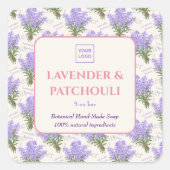 Custom Business Sticker for Handmade Lavender Soap (Voorkant)