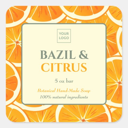 Custom Business Sticker for Handmade Soap (Voorkant)