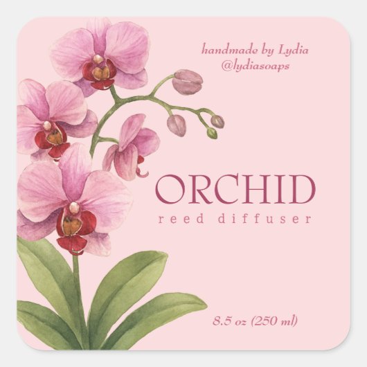 Custom Business Sticker for Orchid Reed Diffuser (Voorkant)