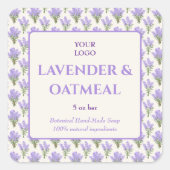 Custom Business Sticker voor handgemaakte lavendel (Voorkant)
