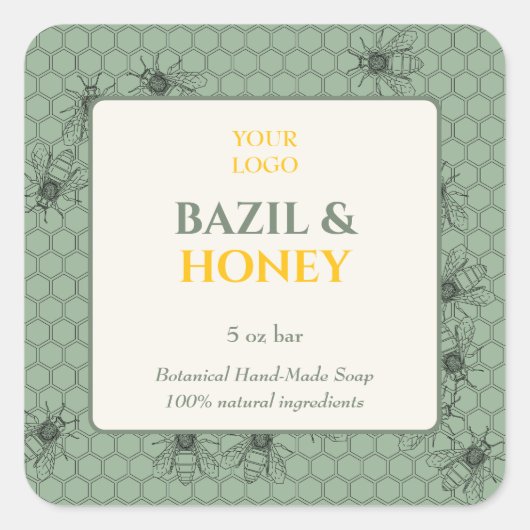 Custom Business Sticker voor handgemaakte zeep (Voorkant)