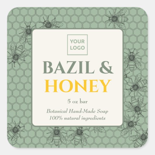 Custom Business Sticker voor handgemaakte zeep (Voorkant)
