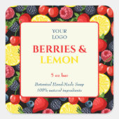 Custom Business Sticker voor handgemaakte zeep (Voorkant)