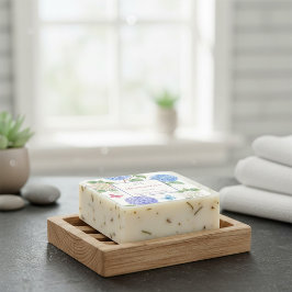 Custom Business Sticker voor Hydrangeas zeep