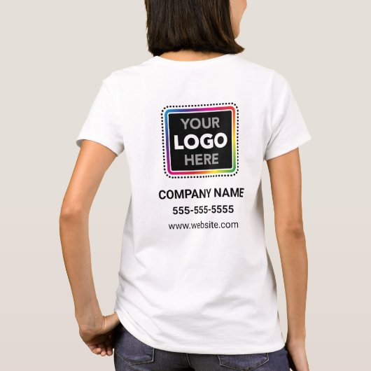 Custom Business T-Shirt with Front and Back Logo (Achterkant)