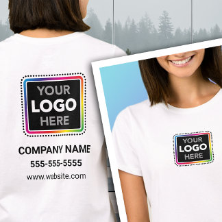 Custom Business T-Shirt with Front and Back Logo