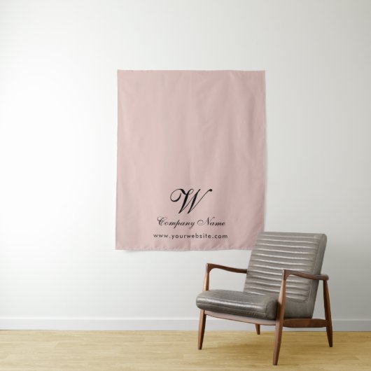 Custom Business Table Runner Banner Elegant Script Wandkleed (In situ)