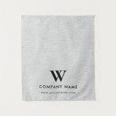 Custom Business Table Runner Banner Gray Linen Wandkleed (Voorkant)
