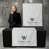 Custom Business Table Runner Banner Gray Linen Wandkleed