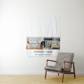 Custom Business Table Runner Banner Real Estate Wandkleed (In situ)