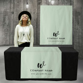 Custom Business Table Runner Banner Script Groen Wandkleed