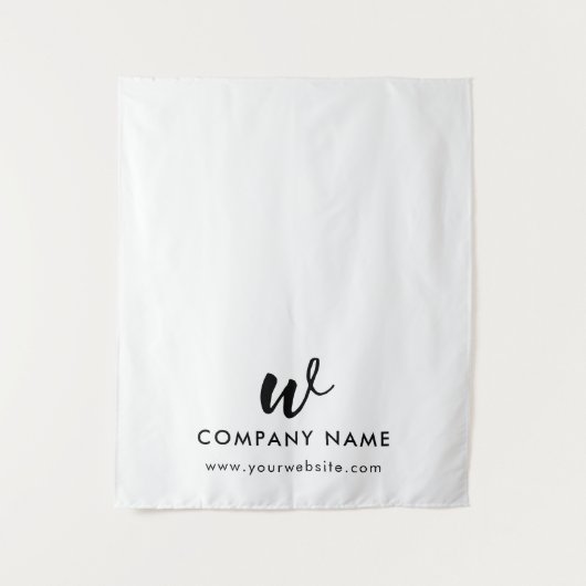 Custom Business Table Runner Banner Script Wit Wandkleed (Voorkant)