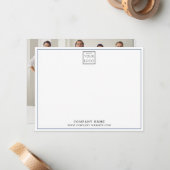 Custom Business Thank you Company Logo Name Photo  Notitiekaartje (Voorkant / Achterkant in situ)