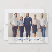 Custom Business Thank you Company Logo Name Photo  Notitiekaartje (Achterkant)
