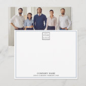 Custom Business Thank you Company Logo Name Photo  Notitiekaartje (Voorkant / Achterkant)