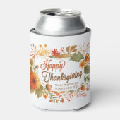 Custom Business Thanksgiving Party Herfst Flowers Blikjeskoeler (Blikje Voorkant)