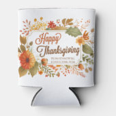 Custom Business Thanksgiving Party Herfst Flowers Blikjeskoeler (Voorkant)