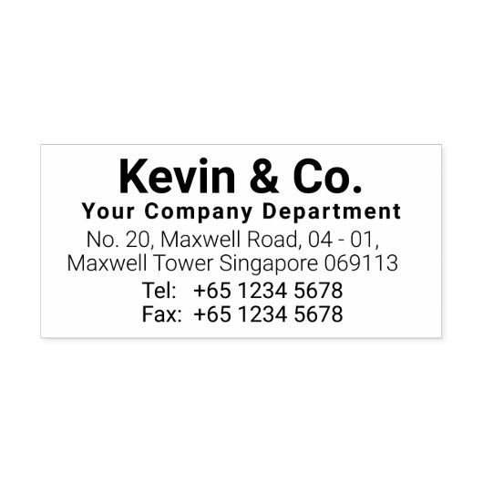 Custom Business Zelfinking Rubber Stamp Zelfinktende Stempel (Design)