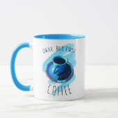Custom But First Coffee Coffee Cup Saucer Beans Mok (Links)