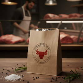 Custom Butcher Shop or BBQ Business Logo Bedankzakje
