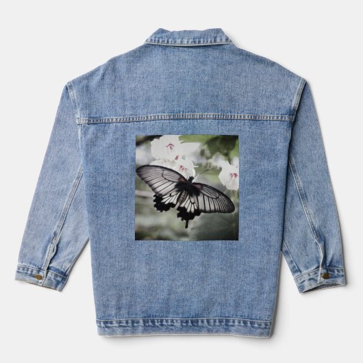 Custom Butterfly afbeelding Perfect Classic touch Denim Jacket (Achterkant)