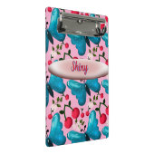 Custom butterfly floral pattern gift  mini klembord (Schuin)