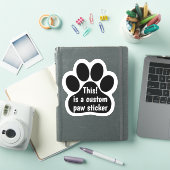 Custom by You Paw Print - Zwart Auto Venster Decal Sticker (iPad Cover)