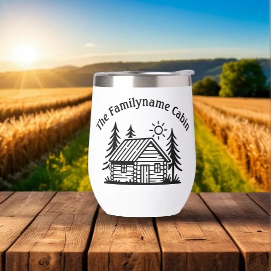 Custom Cabin Wine Tumbler met thermische isolatie