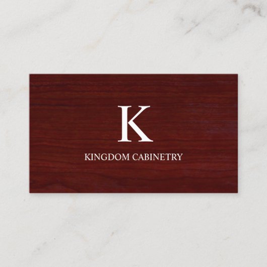 Custom Cabinets Business Card Template Visitekaartje (Voorkant)