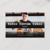 Custom Cake Baker Birthday Business Company Busine Visitekaartje (Achterkant)