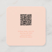 Custom Cake Bakery Business Card with QR Code Vierkante Visitekaartje (Achterkant)