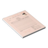 Custom Cake & Bakery Business Invoice Notepad Notitieblok (Schuin)