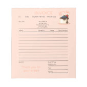 Custom Cake & Bakery Business Invoice Notepad Notitieblok (Voorkant)