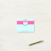 Custom Cake Poppen en Cupcake Aqua Pink V2 Post-it® Notes (Op bureau)