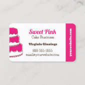 Custom Cakes Roze Bakkerij Menu Smaken Visitekaartje (Voorkant)