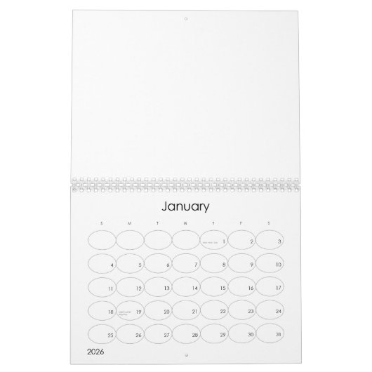Custom Calendar Kalender (Jan 2026)