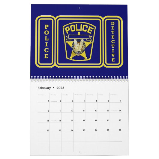 Custom Calendar voor politie en Sheriff Kalender (Feb 2026)