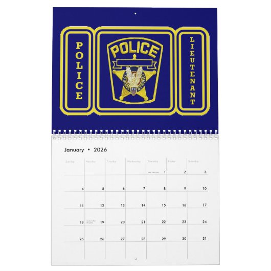 Custom Calendar voor politie en Sheriff Kalender (Jan 2026)
