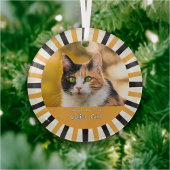 Custom Calico Cat Photo Glas Ornament