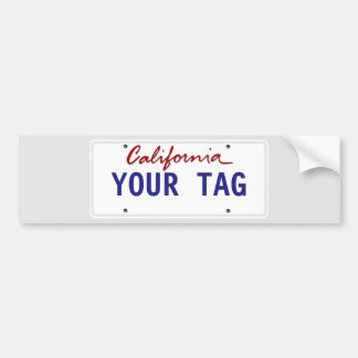 Custom California License Bord Bumpersticker