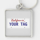 Custom California License Bord Sleutelhanger (Voorkant)
