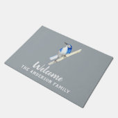 Custom California Scrub Jay Doormat Deurmat (Schuin)
