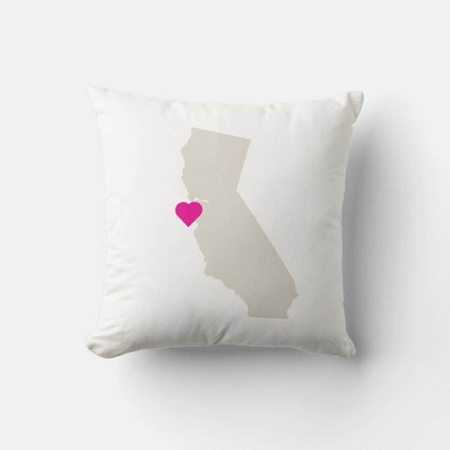Custom California State Love Reversible Pillow Kussen (Voorkant)