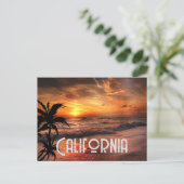 CUSTOM CALIFORNIA SUNSET BEACH NATUUR BEAUTY BRIEFKAART (Staand voorkant)