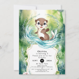 Custom Calm Otter Verjaardag Kaart