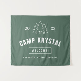 Custom Camp Bachelorette Party Achtergrond Tapestr Wandkleed